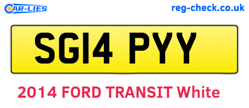 SG14PYY are the vehicle registration plates.