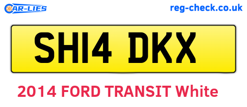SH14DKX are the vehicle registration plates.