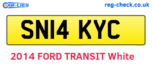 SN14KYC are the vehicle registration plates.