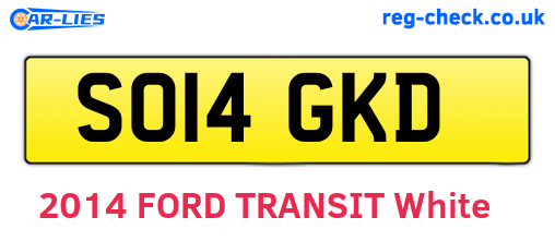 SO14GKD are the vehicle registration plates.