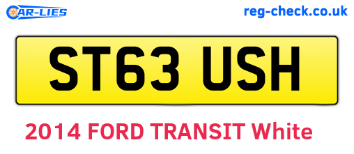 ST63USH are the vehicle registration plates.