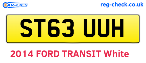 ST63UUH are the vehicle registration plates.