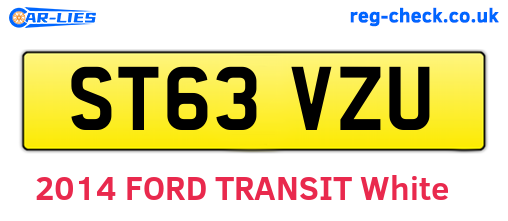 ST63VZU are the vehicle registration plates.