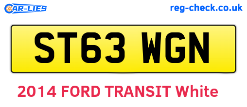 ST63WGN are the vehicle registration plates.