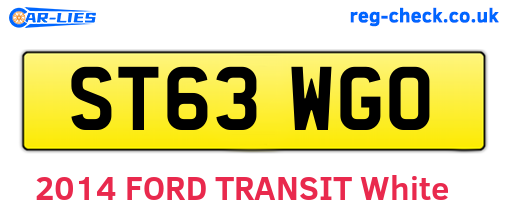 ST63WGO are the vehicle registration plates.