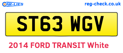 ST63WGV are the vehicle registration plates.