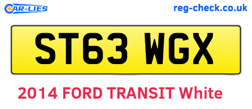 ST63WGX are the vehicle registration plates.