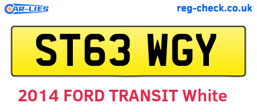 ST63WGY are the vehicle registration plates.