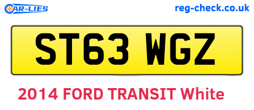 ST63WGZ are the vehicle registration plates.