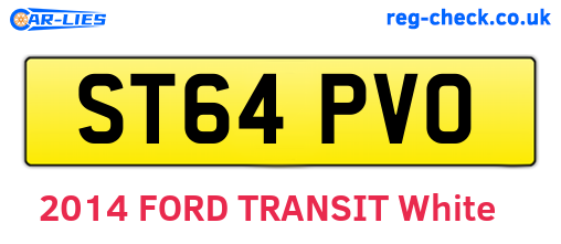 ST64PVO are the vehicle registration plates.