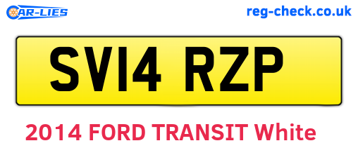 SV14RZP are the vehicle registration plates.
