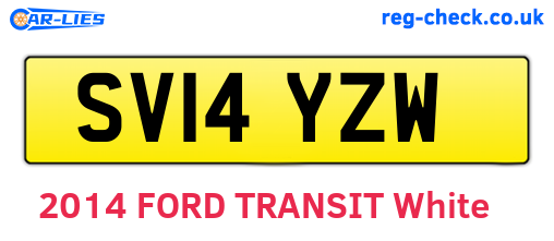 SV14YZW are the vehicle registration plates.
