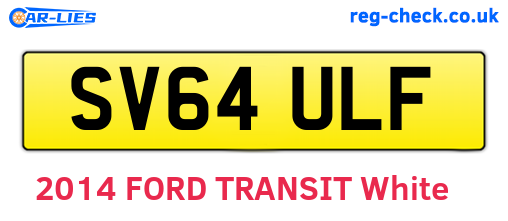 SV64ULF are the vehicle registration plates.