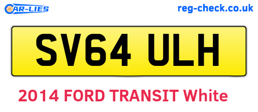 SV64ULH are the vehicle registration plates.