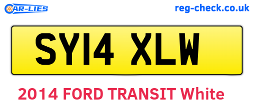 SY14XLW are the vehicle registration plates.