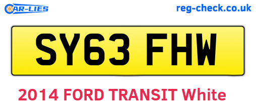 SY63FHW are the vehicle registration plates.