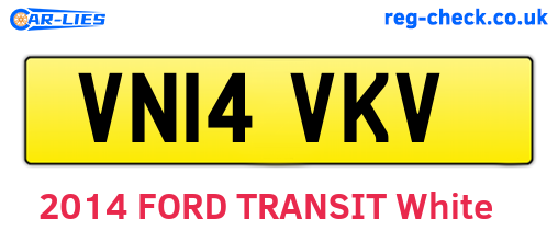 VN14VKV are the vehicle registration plates.