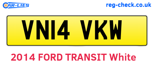 VN14VKW are the vehicle registration plates.
