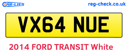 VX64NUE are the vehicle registration plates.