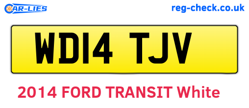 WD14TJV are the vehicle registration plates.