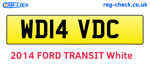WD14VDC are the vehicle registration plates.