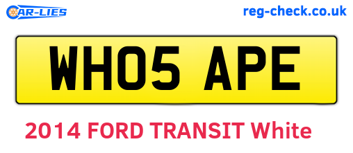 WH05APE are the vehicle registration plates.
