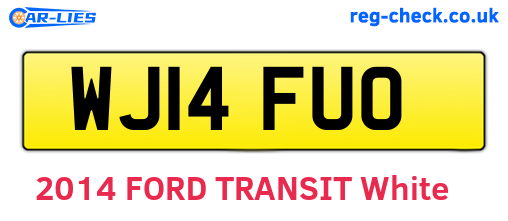 WJ14FUO are the vehicle registration plates.