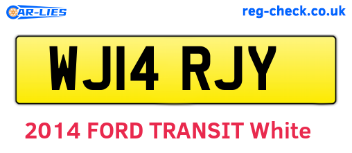 WJ14RJY are the vehicle registration plates.