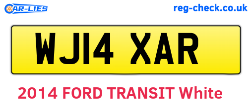 WJ14XAR are the vehicle registration plates.