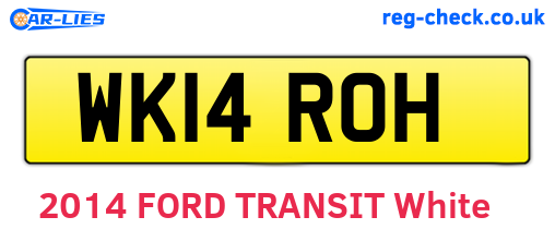 WK14ROH are the vehicle registration plates.