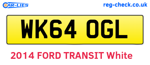 WK64OGL are the vehicle registration plates.