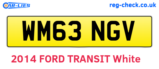 WM63NGV are the vehicle registration plates.