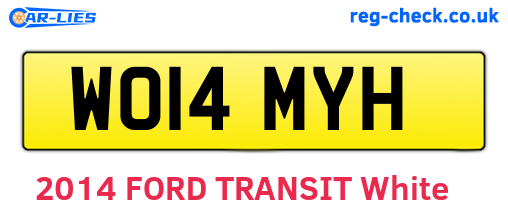 WO14MYH are the vehicle registration plates.