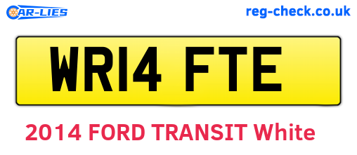WR14FTE are the vehicle registration plates.