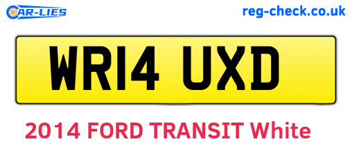 WR14UXD are the vehicle registration plates.