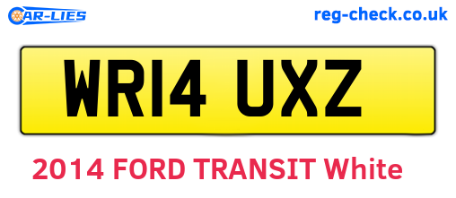 WR14UXZ are the vehicle registration plates.