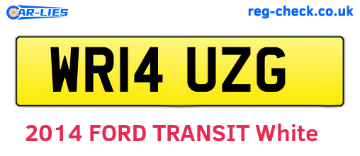 WR14UZG are the vehicle registration plates.