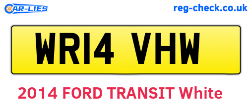 WR14VHW are the vehicle registration plates.