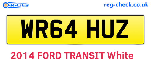 WR64HUZ are the vehicle registration plates.