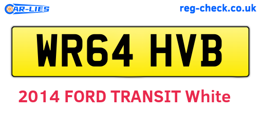 WR64HVB are the vehicle registration plates.