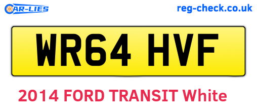 WR64HVF are the vehicle registration plates.
