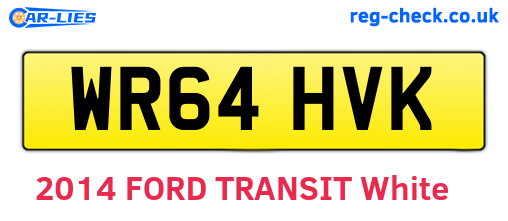 WR64HVK are the vehicle registration plates.