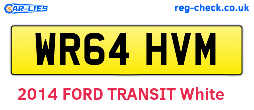 WR64HVM are the vehicle registration plates.