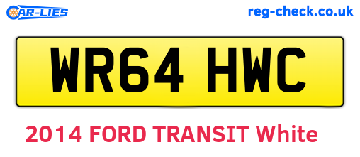 WR64HWC are the vehicle registration plates.