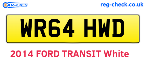WR64HWD are the vehicle registration plates.