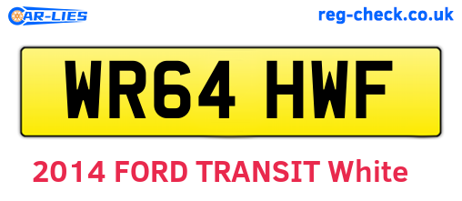 WR64HWF are the vehicle registration plates.