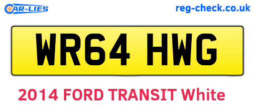 WR64HWG are the vehicle registration plates.