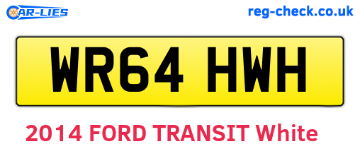 WR64HWH are the vehicle registration plates.