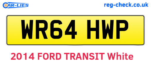 WR64HWP are the vehicle registration plates.