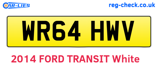 WR64HWV are the vehicle registration plates.